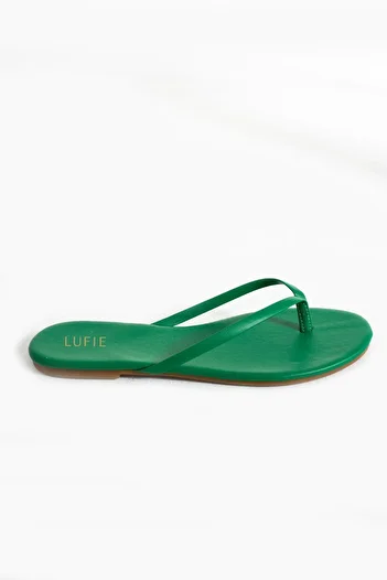 Lufie Style Green Women's Slippers - Flip Flops