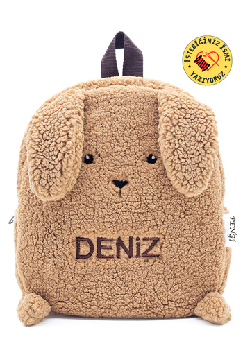 PENGİ Rabbit Milk Coffee Backpack for 0-8 Years Old Child (Name and Figure)