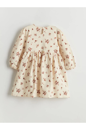 LC Waikiki Lcw Kids Ecru Floral Girl's 2 Thread Dress