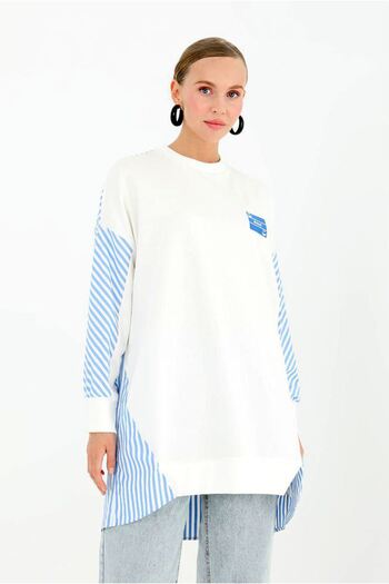 Moda Rosa 25Y4477 - ECRU - سويت بتفاصيل المظلة المزاجية