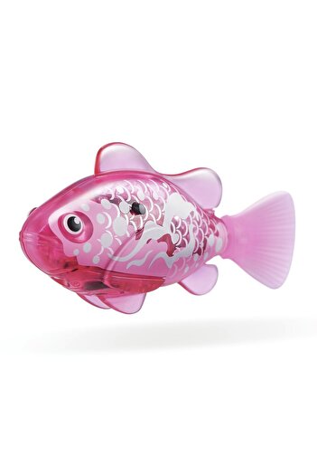 TOYFEST 1.8 Metre Derine Dalan Suda Renk Değiştiren Yüzen Pilli Robo Alive Balık - 6.8 CM - 1 ADET - PEMBE