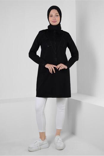 Alvina SHIRT COLLAR BUTTONED TUNIC 43826