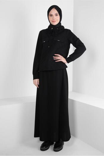 Alvina LACE-UP COLLARED SKIRT SUIT 44193