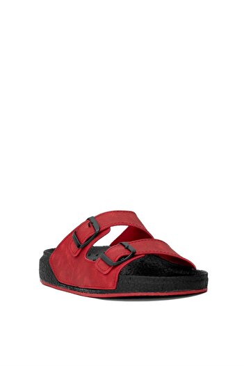 Pierre Cardin Women's Red Flat Slippers Pc-7410