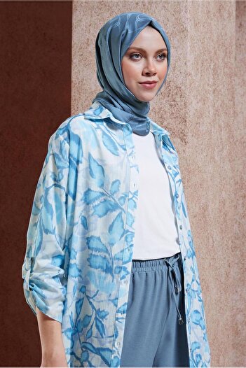 Alvina Linen Tunic 44769 - Patterned and Effect