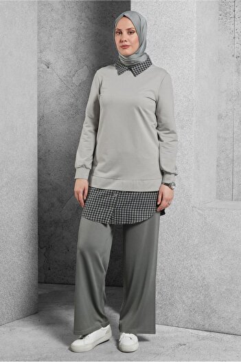 Alvina 45198 Number Shirt Collar Tunic