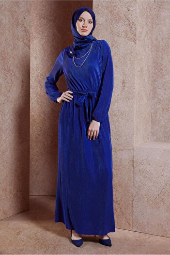 Alvina Pleated and Belted Dress - 44697