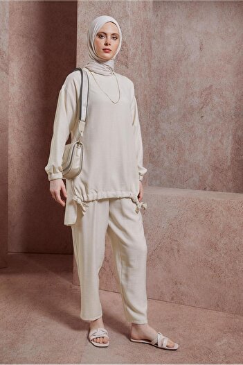 Alvina Bicycle Collar Trousers Suit 44436