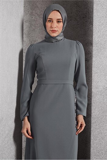Alvina Stone Detailed Dress 45191