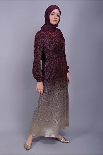 Alvina Foil Printed Belly Dress 40830
