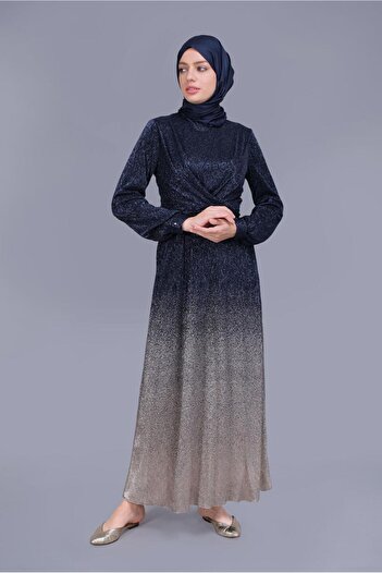 Alvina Foil Printed Belly Dress 40830