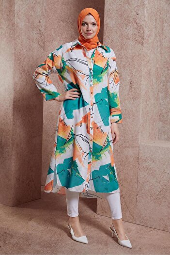 Alvina PATTERNED LONG TUNIC 44609