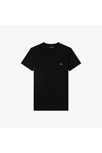 Lacoste Erkek Slim Fit Bisiklet Yaka Siyah T-Shirt