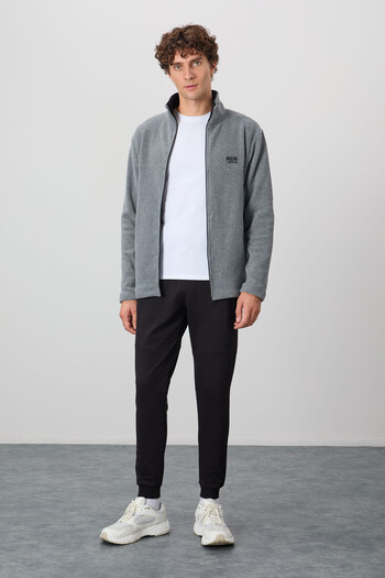 AIR JONES Ανδρικό φούτερ Hardy Grey Melange Standard Fit Fleece - 88299