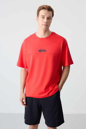 AIR JONES Ανδρικό σορτς Fiesta Navy Blue Oversize - Βαμβακερό και απαλή υφή, χοντρό μαλακό - 85259