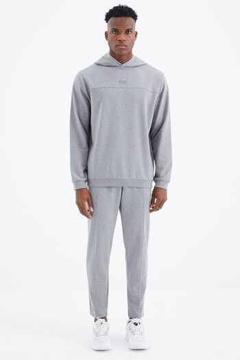 AIR JONES Kelvin Grey Melange Kelvin Basic ανδρική φόρμα - 85230