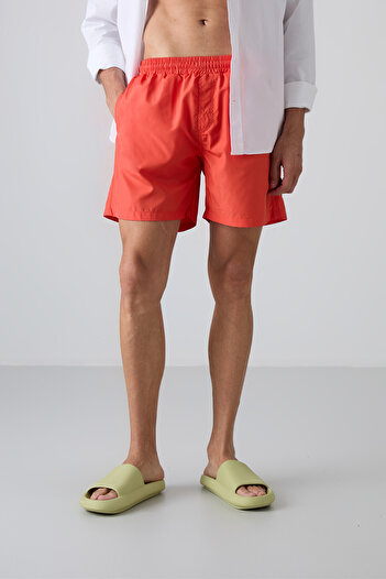 TOMMY LIFE Ανδρικό μαγιό πορτοκαλί Quick Dry Standard Fit - 81237