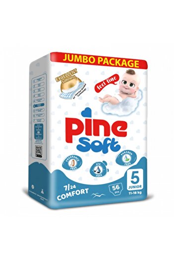 Pine Scutece Pine Soft, Pachet Jumbo, nr.5, 11-18 kg, 56 buc