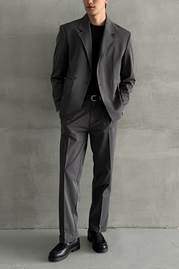 HYMAN Men's One Button Oversize Suit