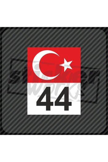 Sticker Works Autocolant cu numărul steagului