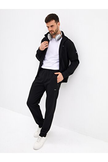 NEED LİFE Yumuşak Dokulu Dik Yaka  Comfort Fit Desenli Kumaş Basic Eşofman Takım