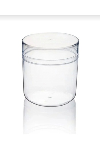 ATG4X4 Ramel Store Crystal Cylinder Lid Mica Jar Box Presentation Bowl Magnolia Container 270 Cc 5 Pcs