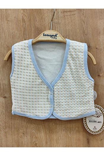 Tomuycuk Mevsimin Şıklığı %100 Pamuklu Bebek Yeleği 3-6 Ve 6-9 Ay 2'li Takım Bebek Giyim Hediyelik