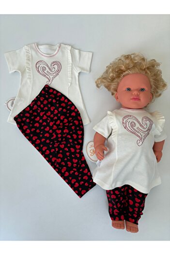 Tomuycuk 3-6-9-12 Months Red Tights Heart Baby Kids Set - 2-Piece Outfit and Clothes Set
