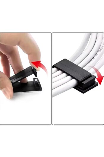 Hayveys home 4-Piece Adhesive Cable Organizer Clip Set