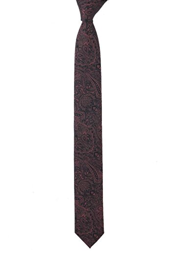 Esgue Slim Fit Smoked - Ροζ Σάλι Μοτίβο Λεπτό 6 cm. Χειροποίητη γραβάτα