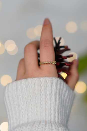 TREND COLLECTİON 3 Adet Ayarlanabilir Gold Kadın Yüzük Set (Yeni Moda)