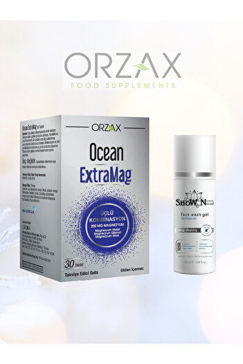 Ocean Extramag Triple Magnesium Combination 30 Tablets Powerful Magnesium Supplement & 100ml Facial Cleansing Gel