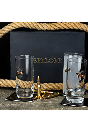 Bellore Real .308 Bullet Raki Glass Set of 3 Special Gift Luxury Glasses