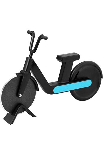 Uaugulft Uaugulft pizza cutter, motorcycle model, stainless steel/ABS, black/blue, 18.4 x 12 cm