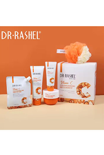 RASHEL Dr. Rashel Vitamin C Nourishing Exfoliating Body Scrub Set, 4 Pieces