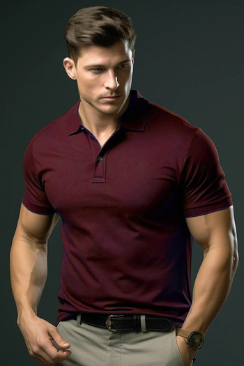 Astranova Cotton Regular Fit Buttoned Polo Neck t Shirt Men