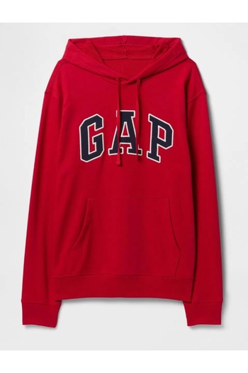 GAP V-Frch ft Herıtage Logo Po Men's Hooded Sweatshirt Red