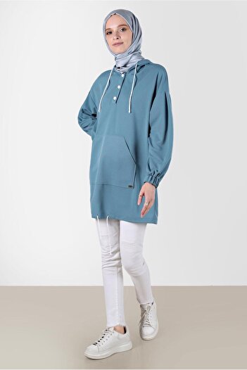 Alvina Hooded Snap-On Tracksuit Tunic - 42651