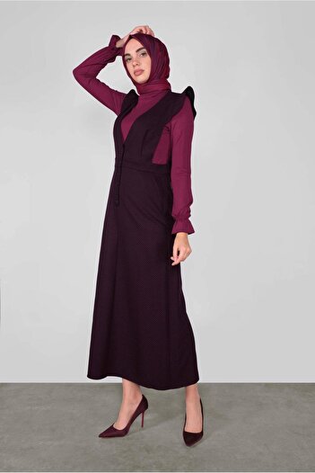 Alvina 41254 Model Patterned Double Dress Set