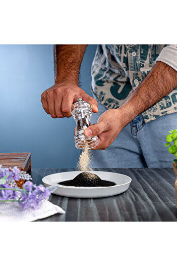 ROYALFORD 4.5 inch Acrylic Pepper Mill with Ceramic Grinder