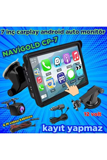 Navigold OTOMOBİL 7 İNÇ DOKUNMATİK ANDROİD AUTO CARPLAY EKRAN  AUX-BT-FM-SD 12 VOLT