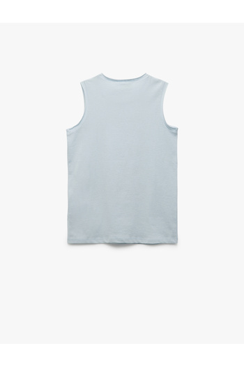 Koton Crew Neck Sleeveless Cotton Loach Printed Undershirt
