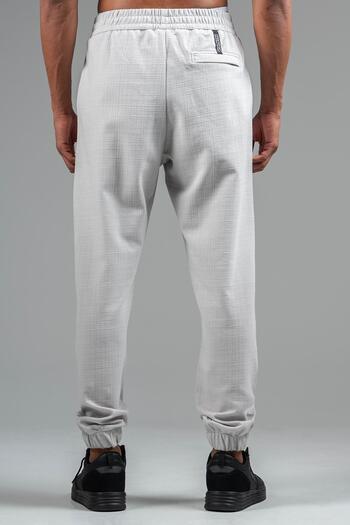 MARATON Oversize Men's Rubber Leg Silver Gray Sweatpants 22649