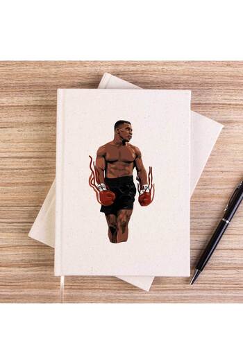 CrowsGate Mike Tyson Fire Boxing Gloves Unlined Canvas Notebook