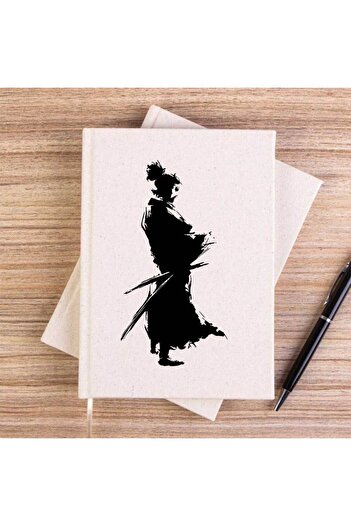 CrowsGate Samurai Musashi Portrait Unlined Canvas Notebook