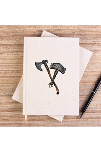 CrowsGate God of War Ragnarok Kratos Weapon Unlined Canvas Notebook