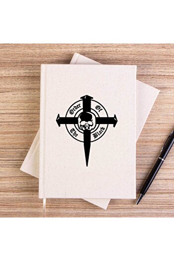 CrowsGate Black Label Society Order Of Black Skull Unlined Canvas Notebook
