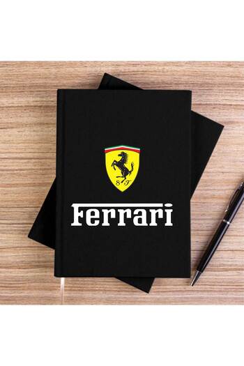 CrowsGate Scuderia Ferari Mission Black Unlined Canvas Notebook
