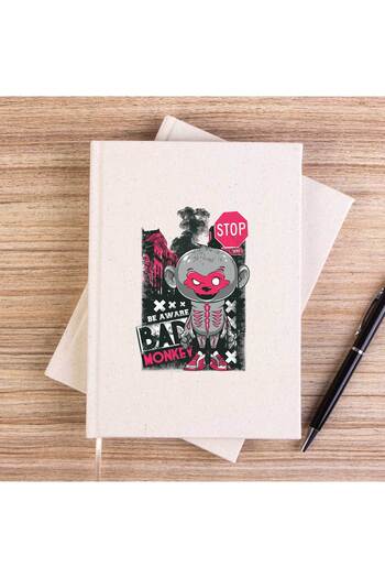 CrowsGate Bad Monkey Animation Unlined Canvas Notebook