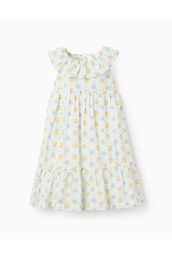 Ziddy Floral Dress with Frills for Baby Girls, Multicolour